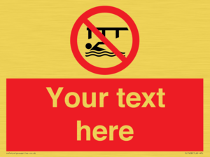 Custom Do not swim in the vicinity of piers